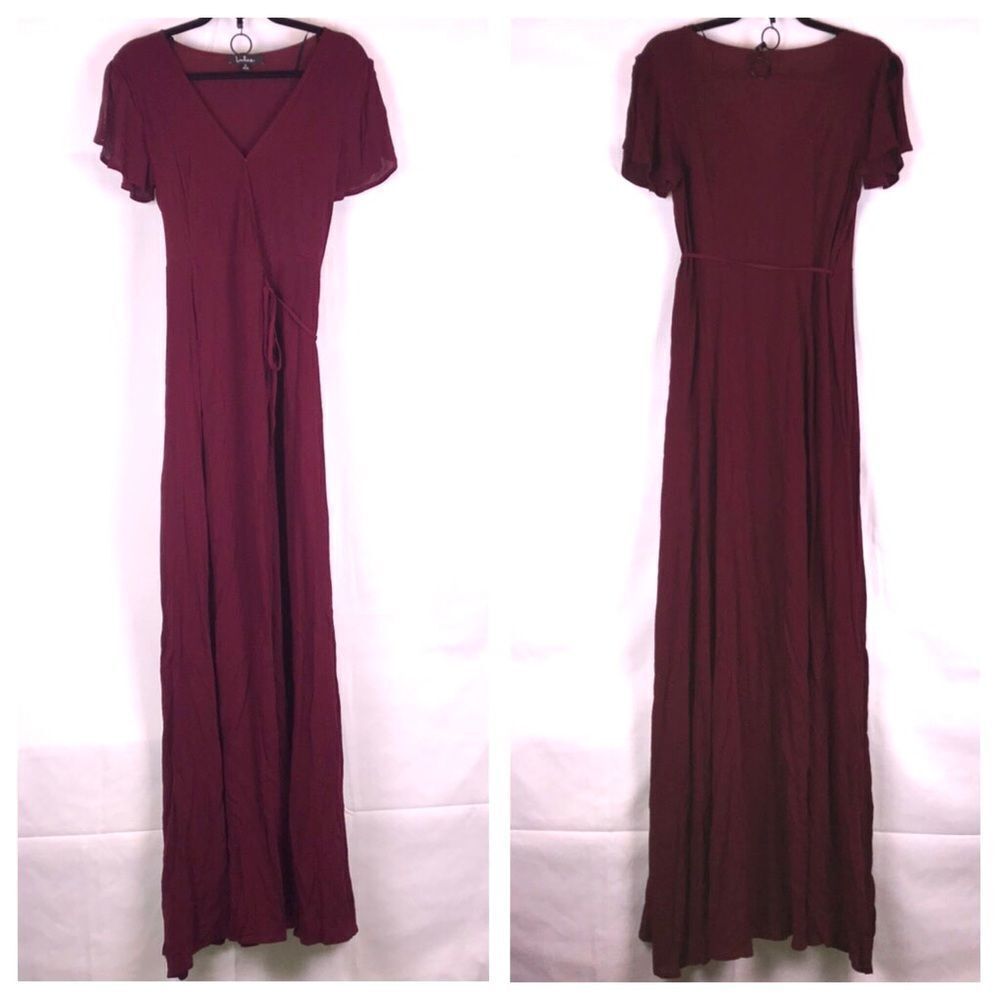 Lulu’s Short Sleeve Long Wrap Dress